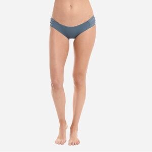 Vitamin A Emelia Triple Strap Swim Bottoms in Blue Gray